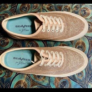 SeaVees for JCrew Pink Legend Glitter Sneakers